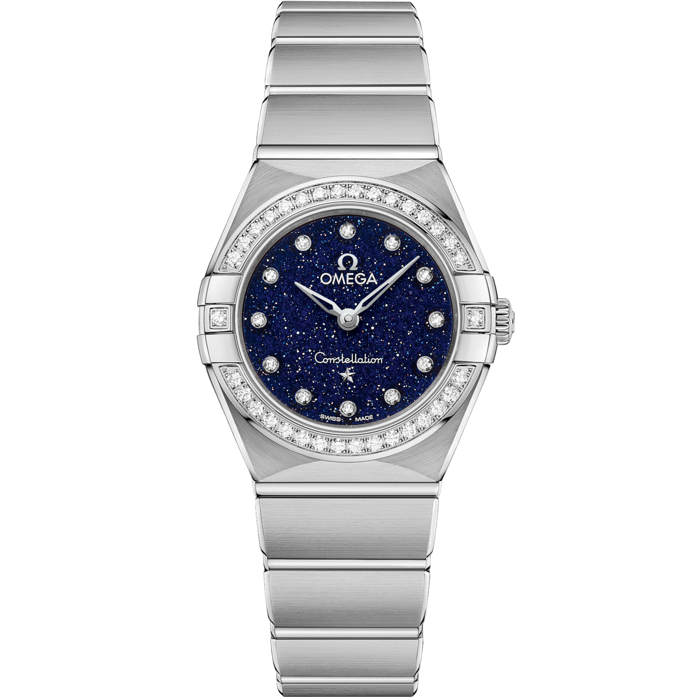Omega Constellation Manhattan 25 Quartz Stainless Steel / Aventurine / Diamond — Ref. 131.15.25.60.53.001