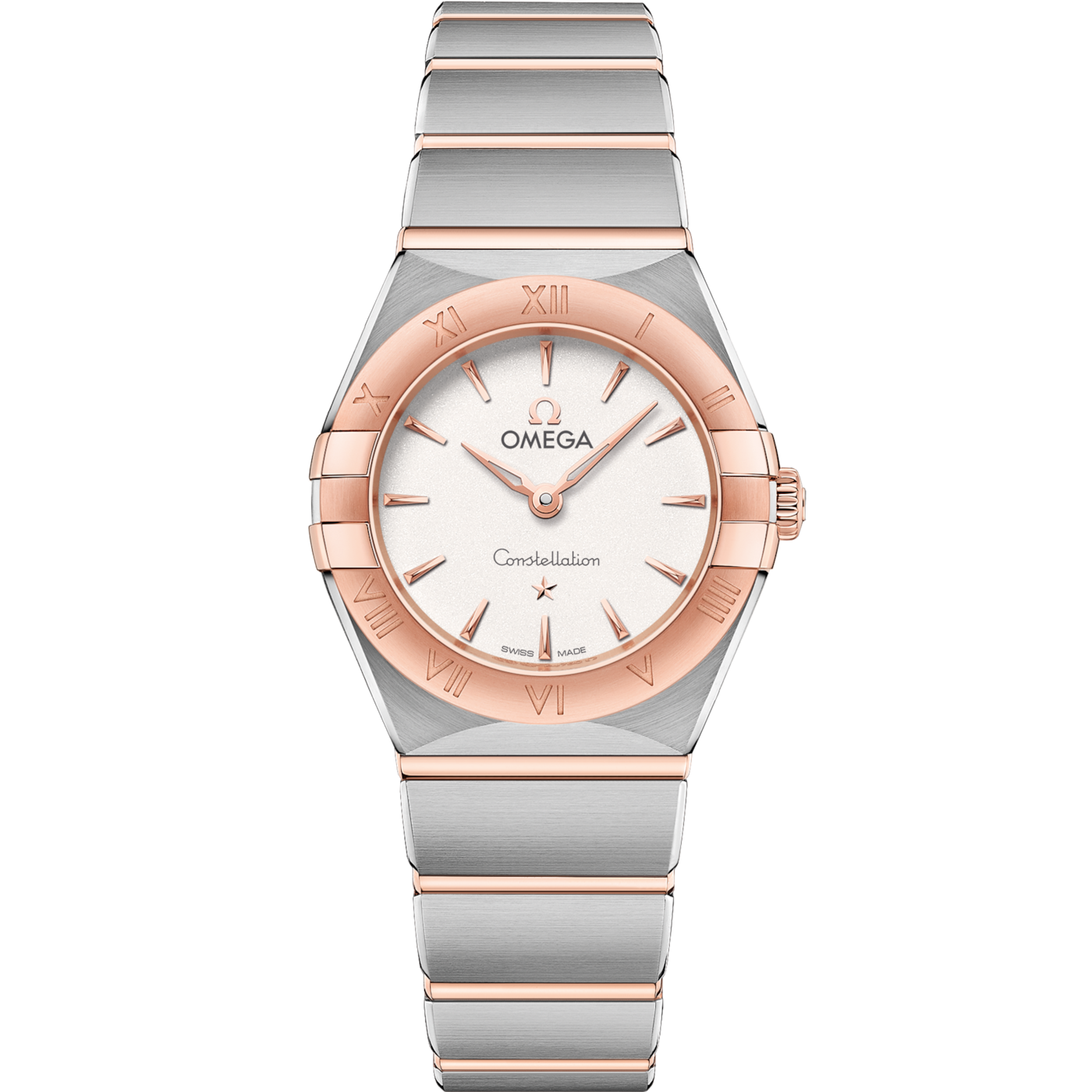 Omega Constellation Manhattan 25 Quartz Stainless Steel / Sedna Gold / Silver — Ref. 131.20.25.60.02.001