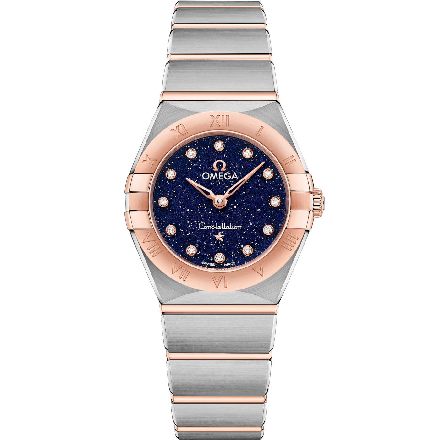 Omega Constellation Manhattan 25 Quartz Stainless Steel / Sedna Gold / Aventurine — Ref. 131.20.25.60.53.002
