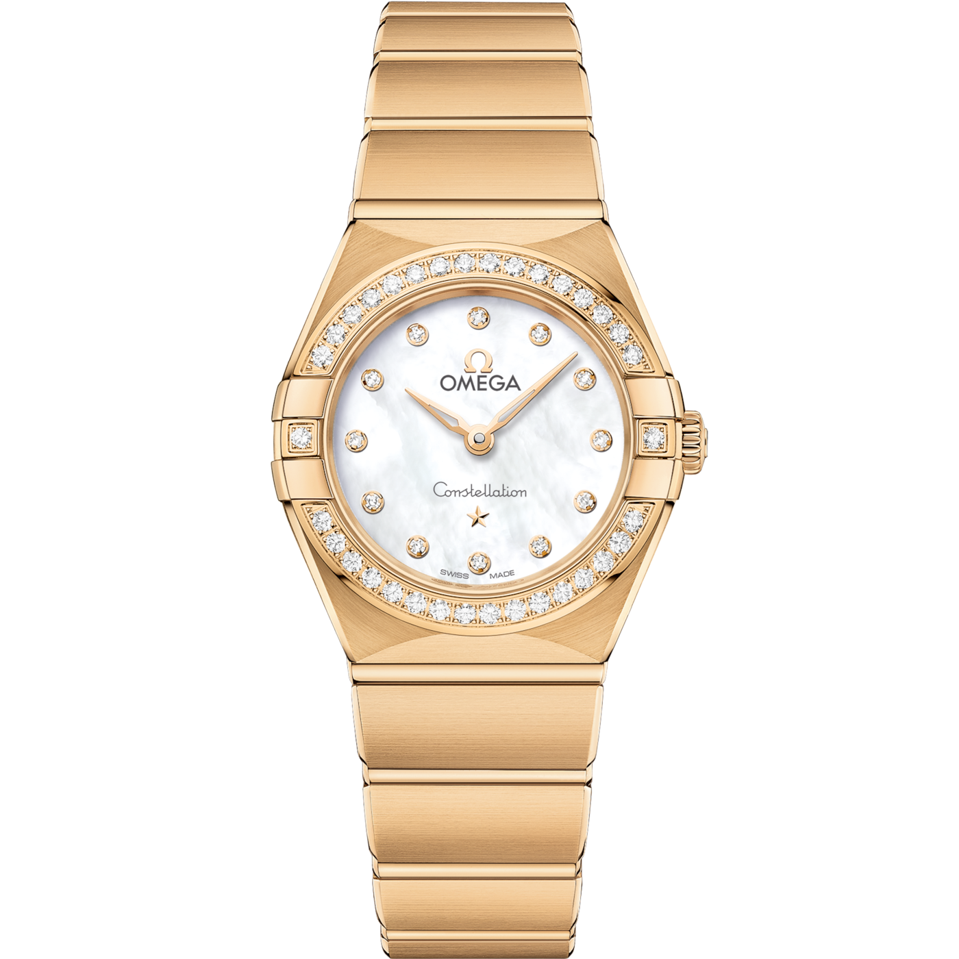 Omega Constellation Manhattan 25 Quartz Yellow Gold / MOP / Diamond — Ref. 131.55.25.60.55.002