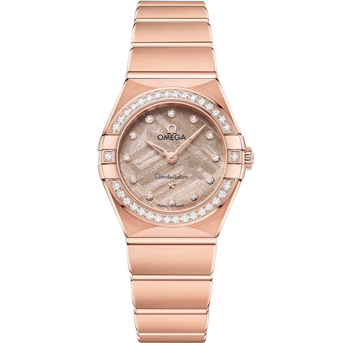 Omega Constellation Manhattan 28 Quartz Sedna Gold - Diamond / Rose Meteorite — Ref. 131.55.25.60.99.002