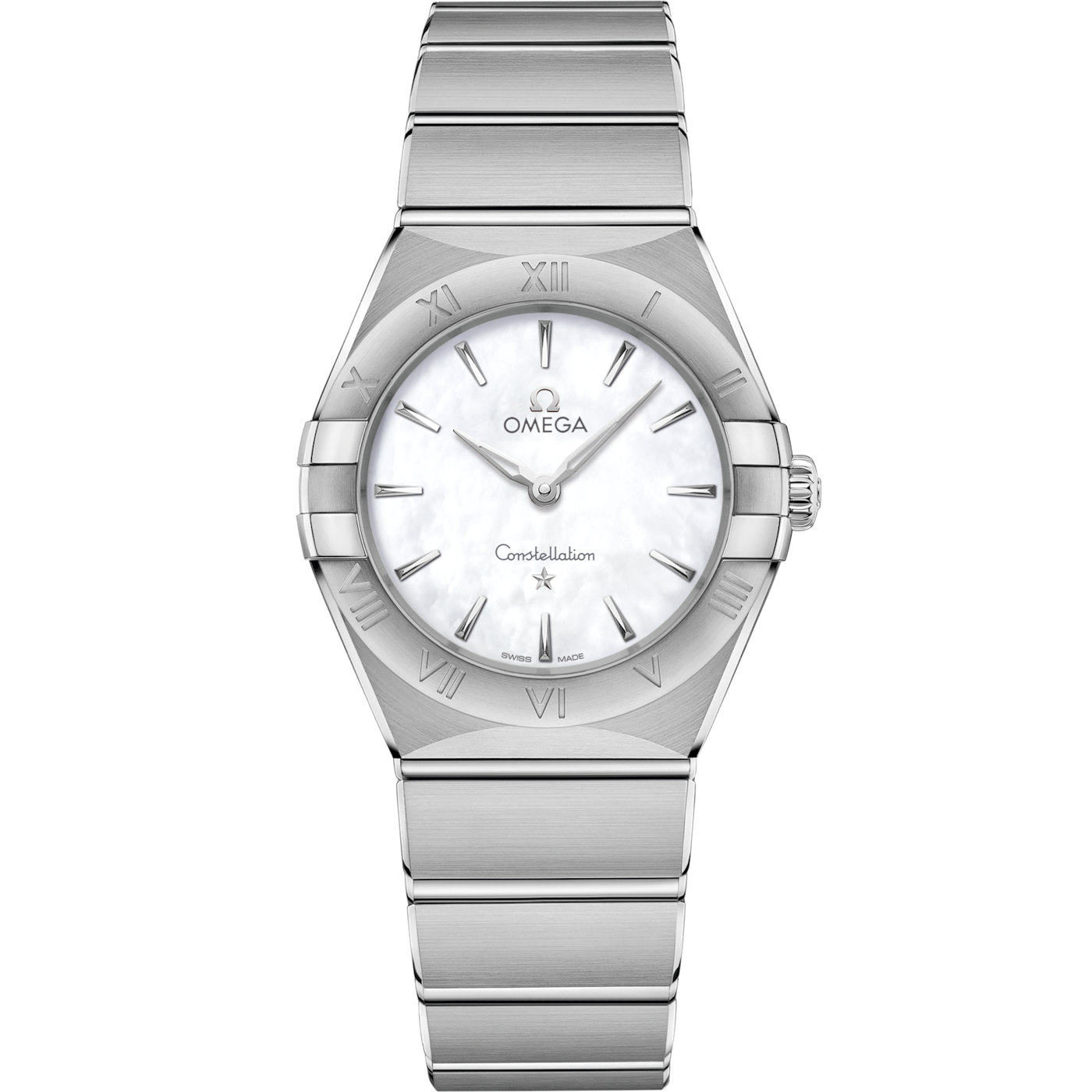 Omega Constellation Manhattan 28 Quartz Stainless Steel / MOP — Ref. 131.10.28.60.05.001