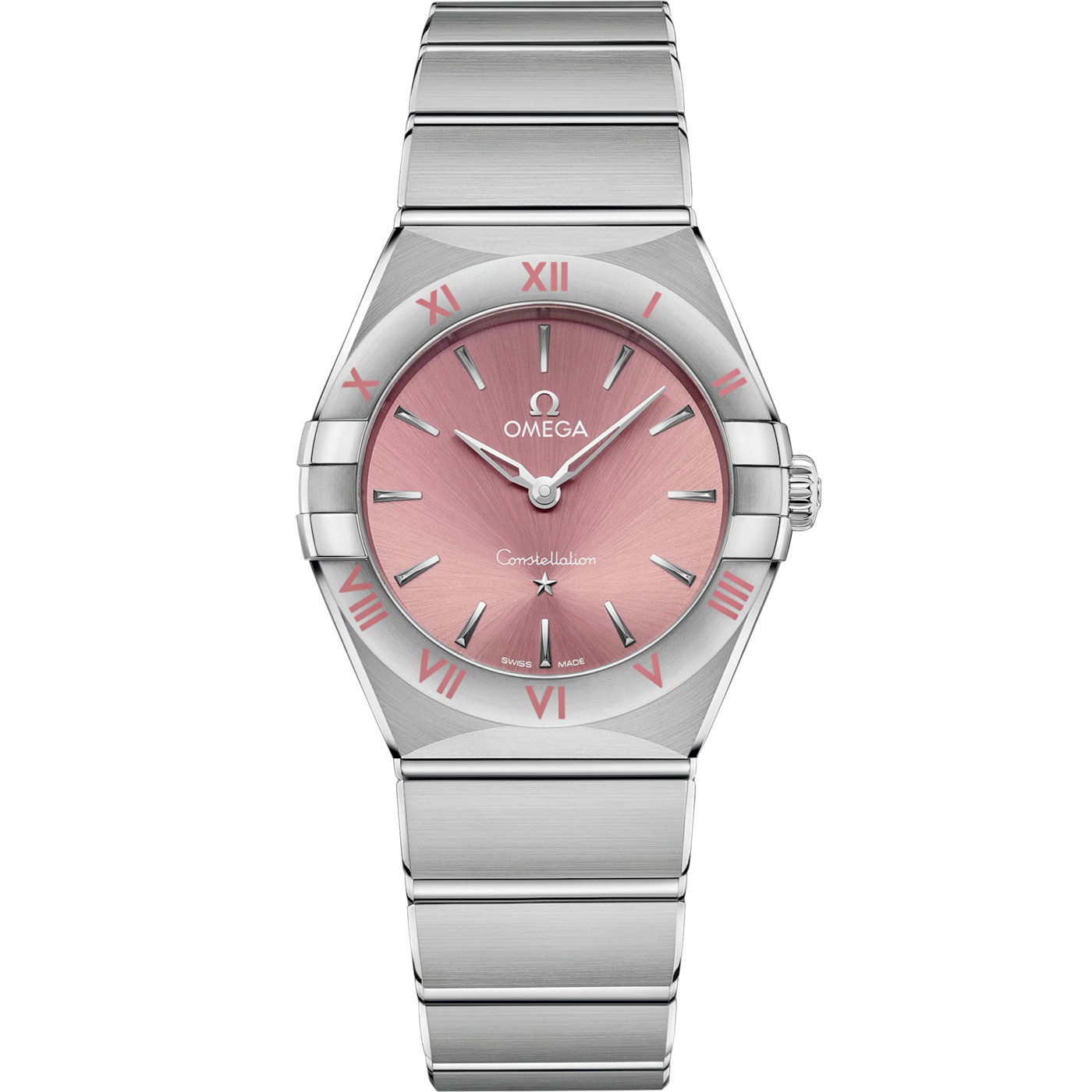 Omega Constellation Manhattan 28 Quartz Stainless Steel / Blush — Ref. 131.10.28.60.11.001