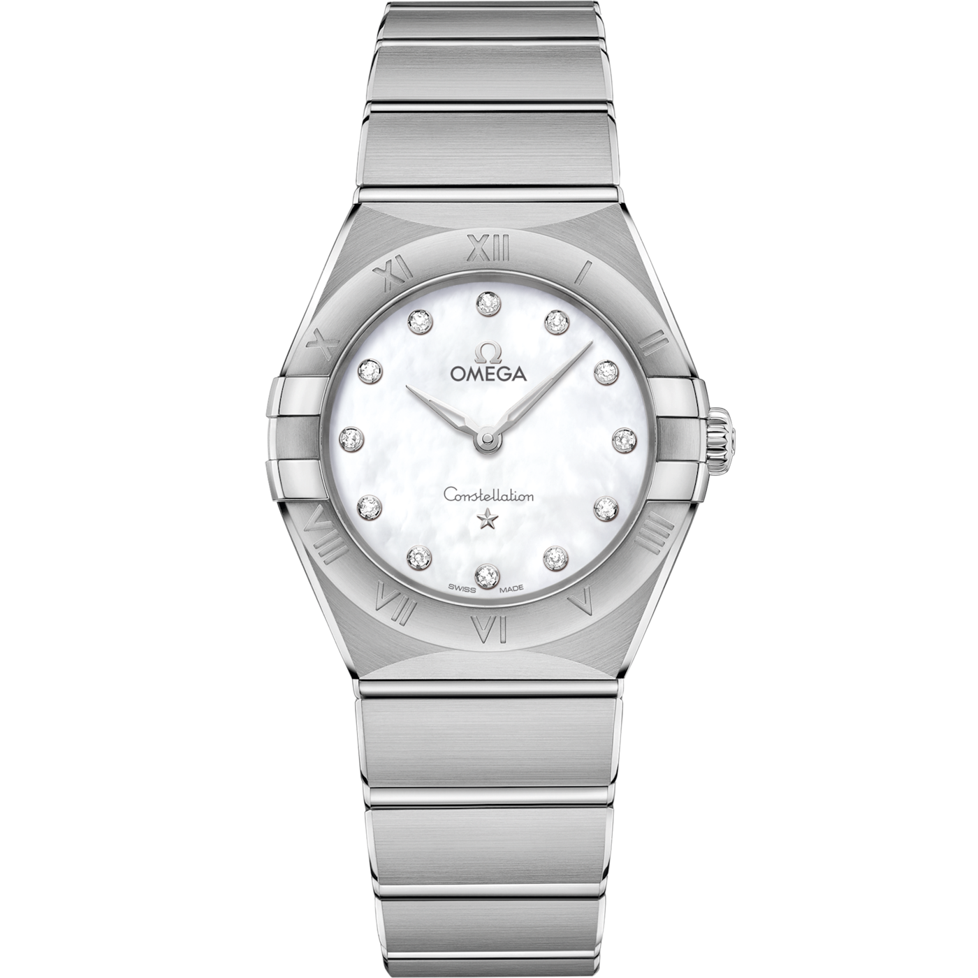 Omega Constellation Manhattan 28 Quartz Stainless Steel / MOP — Ref. 131.10.28.60.55.001