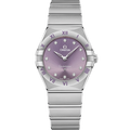 Omega Constellation Manhattan 28 Quartz Stainless Steel / Purple — Ref. 131.10.28.60.60.002