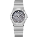 Omega Constellation Manhattan 28 Quartz Stainless Steel - Diamond / Lavender Meteorite — Ref. 131.15.28.60.99.001
