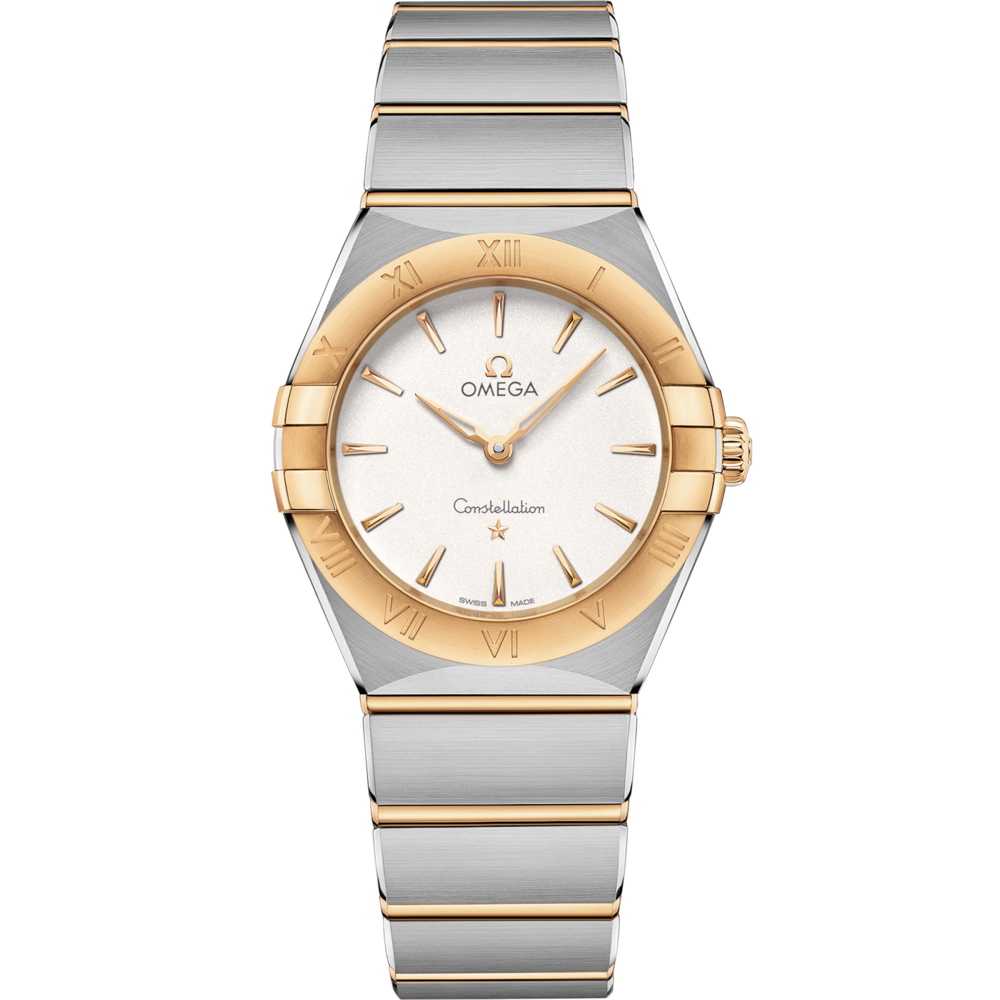 Omega Constellation Manhattan 28 Quartz Stainless Steel / Yellow Gold / Silver — Ref. 131.20.28.60.02.002