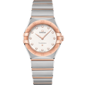 Omega Constellation Manhattan 28 Quartz Stainless Steel / Sedna Gold / Silver Diamond — Ref. 131.20.28.60.52.001