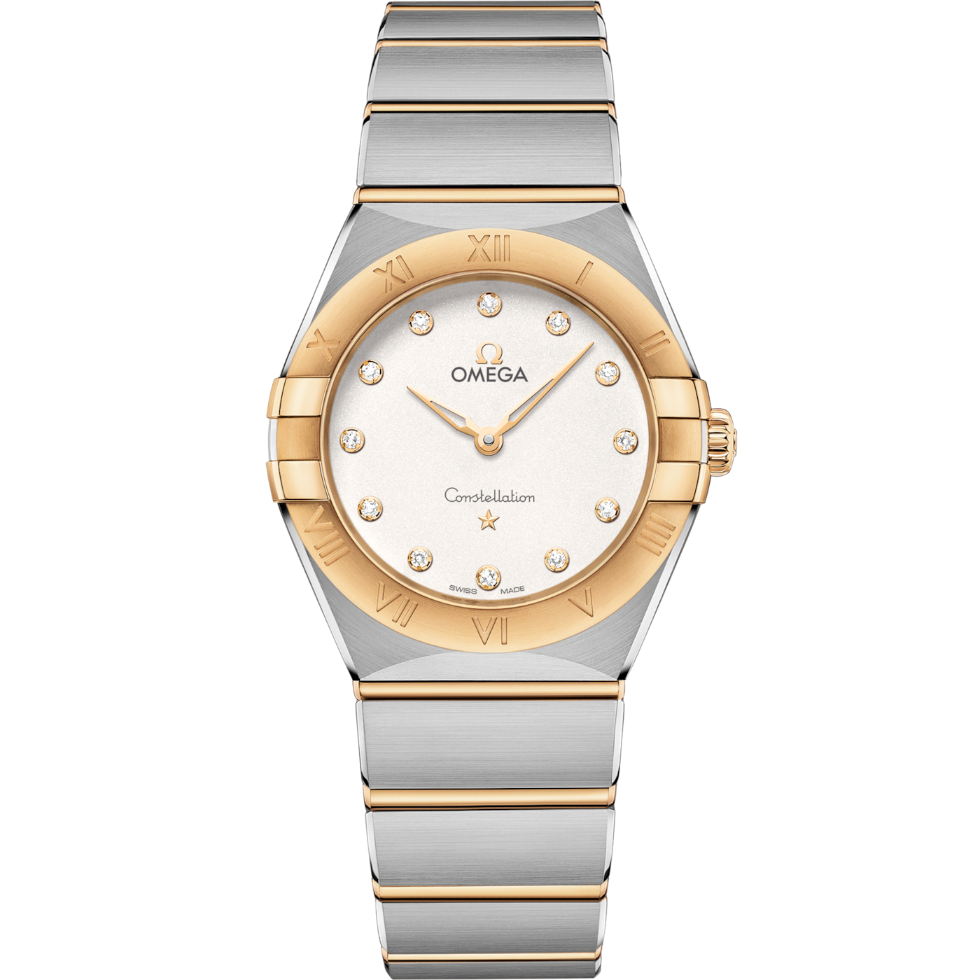 Omega Constellation Manhattan 28 Quartz Stainless Steel / Yellow Gold / Silver — Ref. 131.20.28.60.52.002