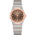 Omega Constellation Manhattan 28 Quartz Stainless Steel / Sedna Gold / Brown - Diamond — Ref. 131.20.28.60.63.001