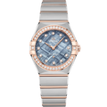 Omega Constellation Manhattan 28 Quartz Stainless Steel - Sedna Gold - Diamond / Ice Blue Meteorite — Ref. 131.25.28.60.99.001