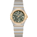 Omega Constellation Manhattan 28 Quartz Stainless Steel - Yellow Gold - Diamond / Green Meteorite — Ref. 131.25.28.60.99.002