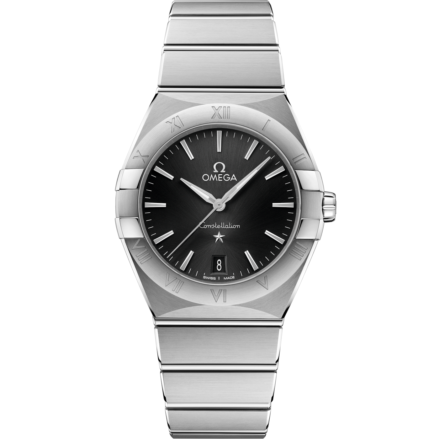 Omega Constellation Quartz 36 Stainless Steel / Black / Bracelet — Ref. 131.10.36.60.01.001