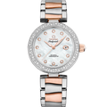 Omega LadyMatic Co-Axial 34 Stainless Steel / Sedna Gold / Diamond / MOP / Bracelet — Ref. 425.25.34.20.55.004