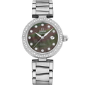 Omega LadyMatic Co-Axial 34 Stainless Steel / Diamond / Brown MOP / Bracelet — Ref. 425.35.34.20.57.004