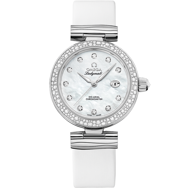 Omega LadyMatic Co-Axial 34 Stainless Steel / Diamond / MOP — Ref. 425.37.34.20.55.002