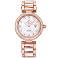 Omega LadyMatic Co-Axial 34 Sedna Gold Baguette / MOP / MOP Bracelet — Ref. 425.65.34.20.55.007