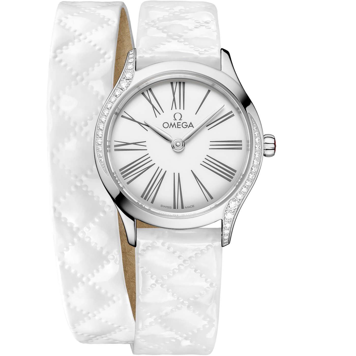Omega De Ville Mini Tr̩sor 26åÊmm, Steel on Leather strap - 428.17.26.60.04.008 — Ref. 428.17.26.60.04.008