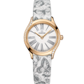 Omega Mini Tr̩sor Quartz 26 Moonshine Gold - Diamond / White - Grey / Toile de Jouy — Ref. 428.57.26.60.04.002