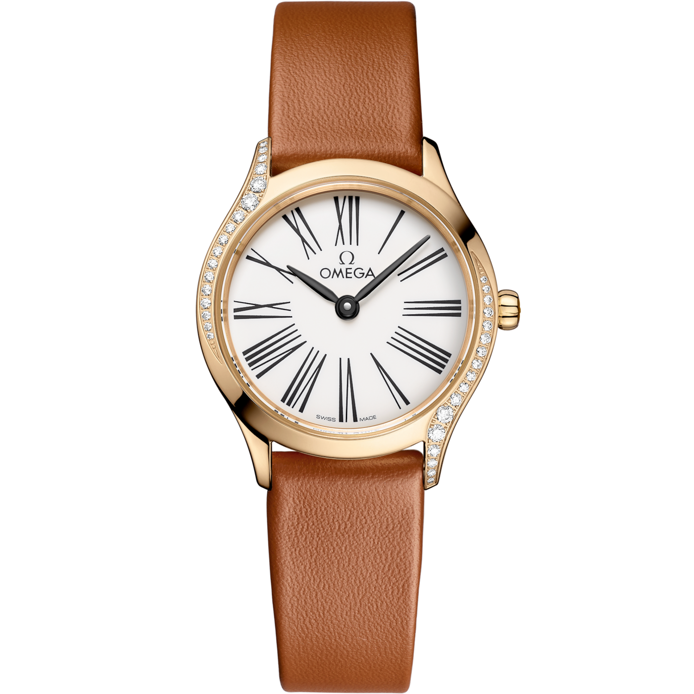 Omega Mini Tr̩sor Quartz 26 Moonshine Gold - Diamond / White Enamel — Ref. 428.57.26.60.04.004