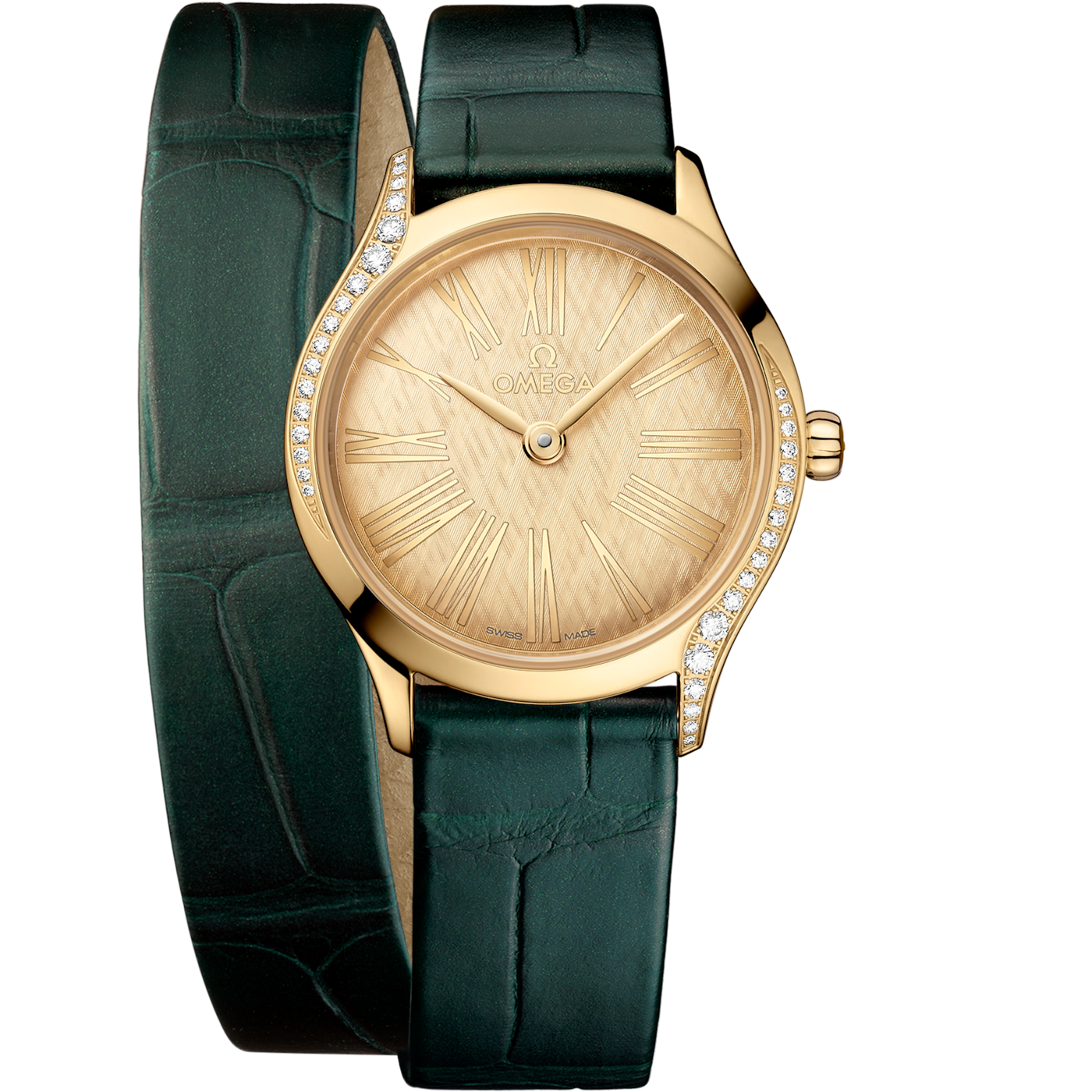 Omega De Ville Mini Tr̩sor 26åÊmm, Moonshine gold on Alligator - 428.58.26.60.99.002 — Ref. 428.58.26.60.99.002