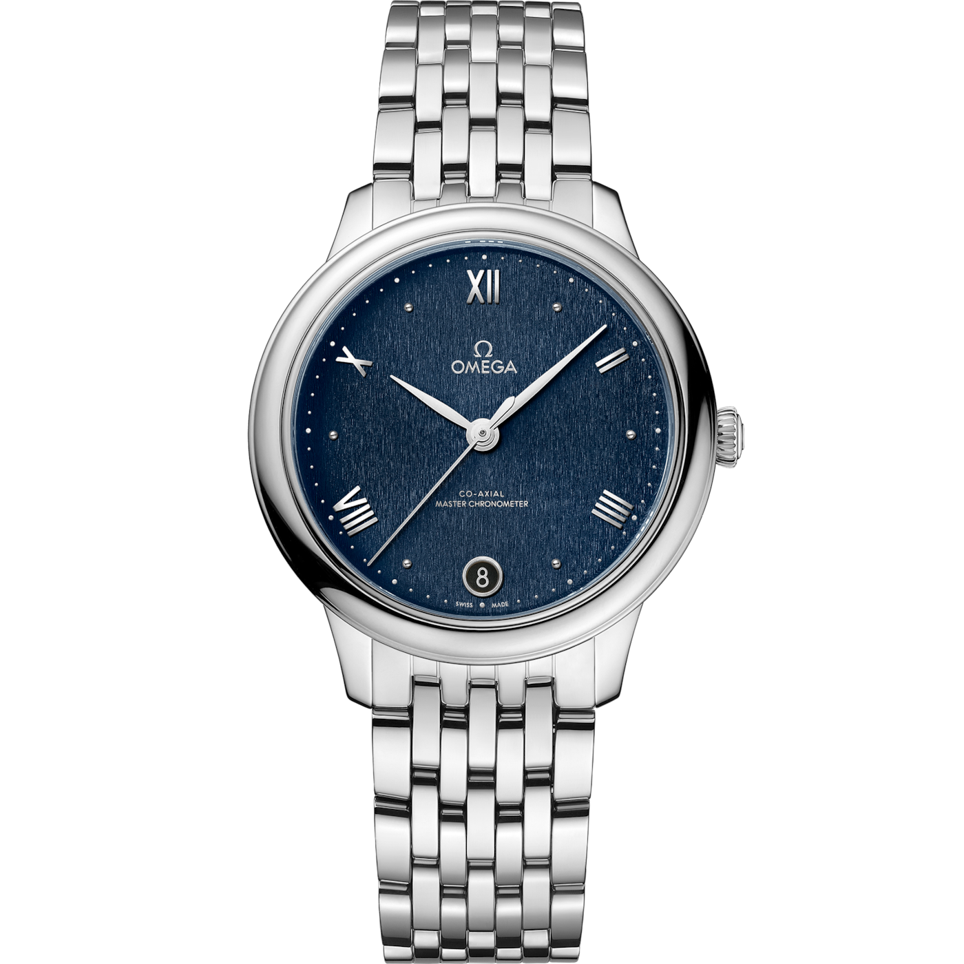 Omega De Ville Master Chronometer 34 Stainless Steel / Blue / Bracelet — Ref. 434.10.34.20.03.002