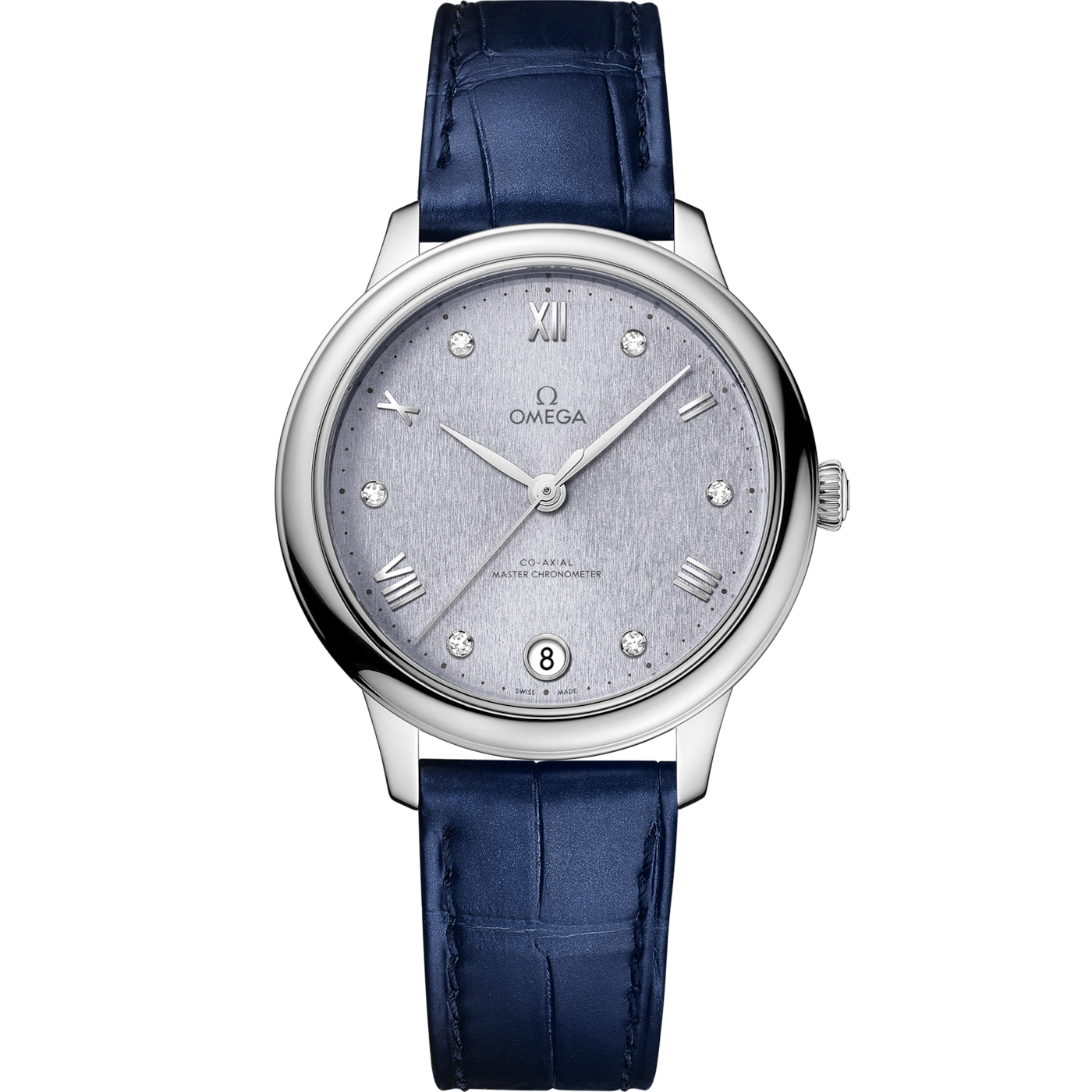 Omega De Ville Master Chronometer 34 Stainless Steel / Lavender - Diamond — Ref. 434.13.34.20.53.001