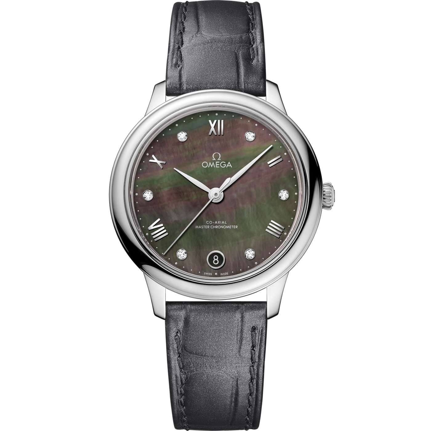 Omega De Ville Master Chronometer 34 Stainless Steel / Brown MOP - Diamond — Ref. 434.13.34.20.57.001
