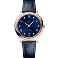 Omega De Ville Master Chronometer 34 Stainless Steel - Sedna Gold / Blue - Diamond — Ref. 434.23.34.20.53.001