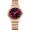 Omega De Ville Master Chronometer 34 Sedna Gold - Diamond / Burgundy - Diamond / Bracelet — Ref. 434.55.34.20.61.001