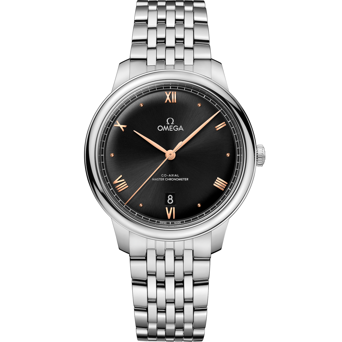 Omega De Ville Master Chronometer Stainless Steel / Black / Bracelet — Ref. 434.10.40.20.01.001