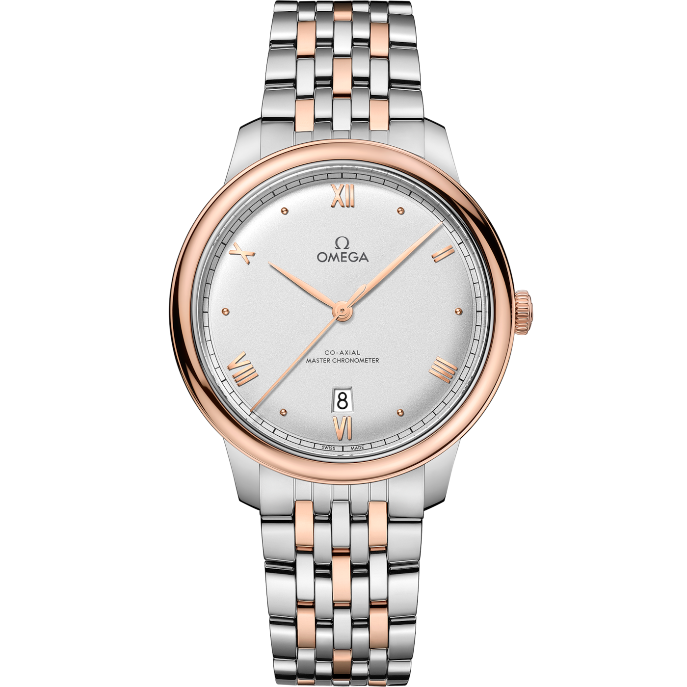 Omega De Ville Master Chronometer Stainless Steel - Sedna Gold / Silver / Bracelet — Ref. 434.20.40.20.02.001