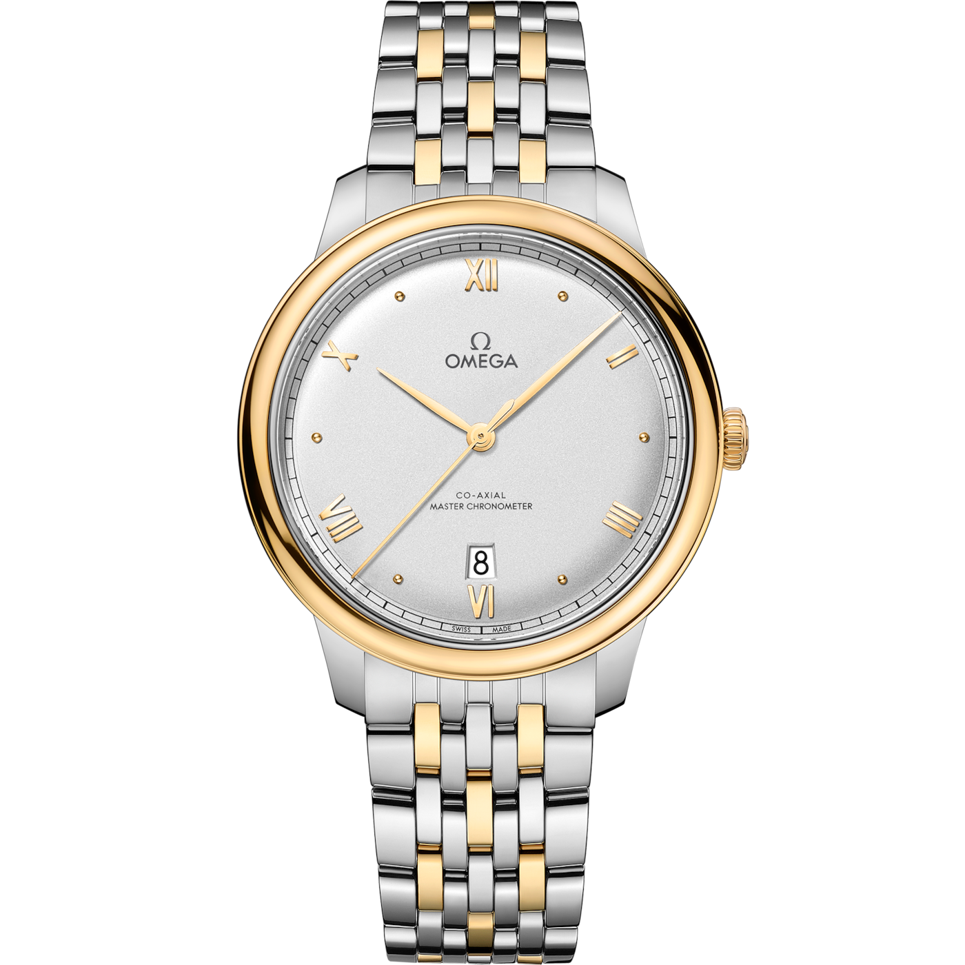 Omega De Ville Master Chronometer Stainless Steel - Yellow Gold / Silver / Bracelet — Ref. 434.20.40.20.02.002