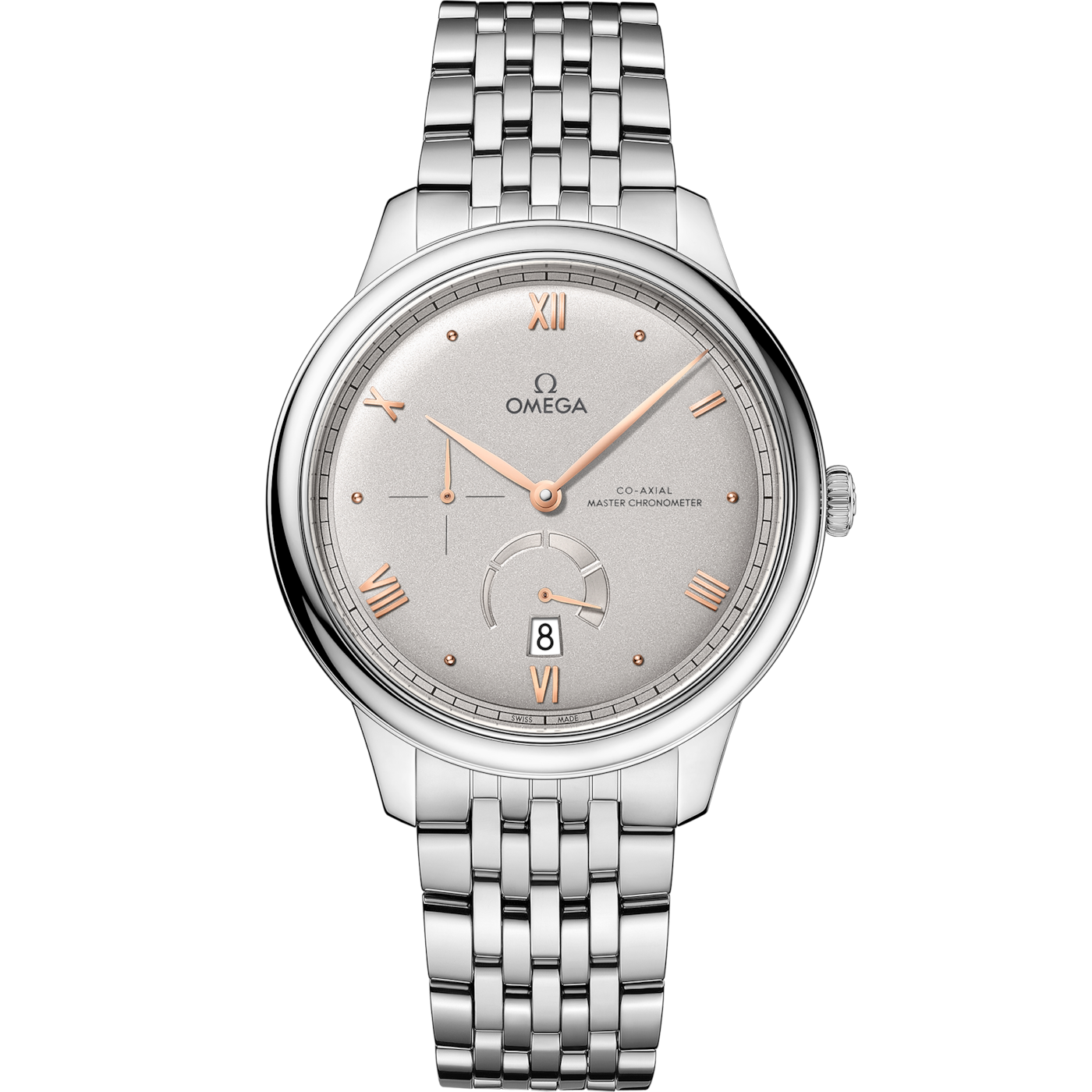 Omega De Ville Power Reserve Master Chronometer Stainless Steel / Silver / Bracelet — Ref. 434.10.41.21.06.001