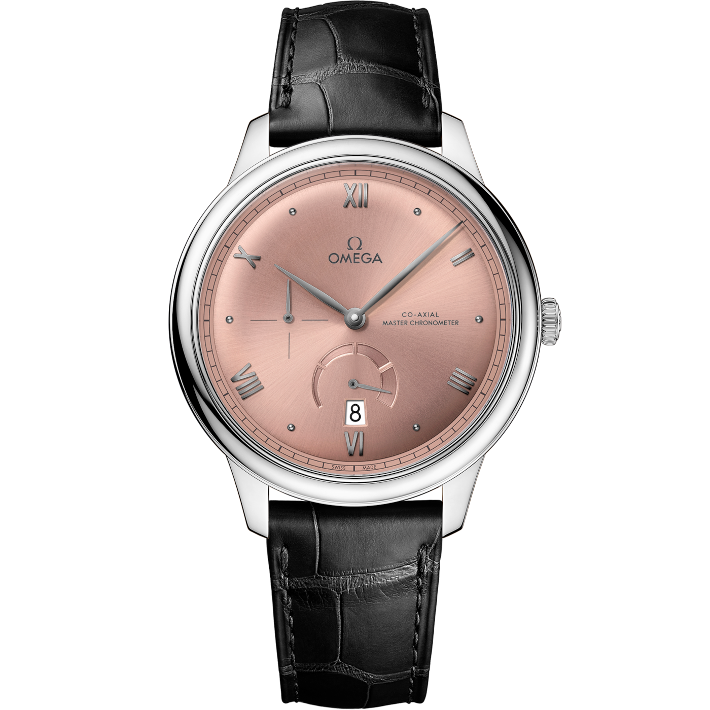 Omega De Ville Power Reserve Master Chronometer Stainless Steel / Salmon — Ref. 434.13.41.21.10.001