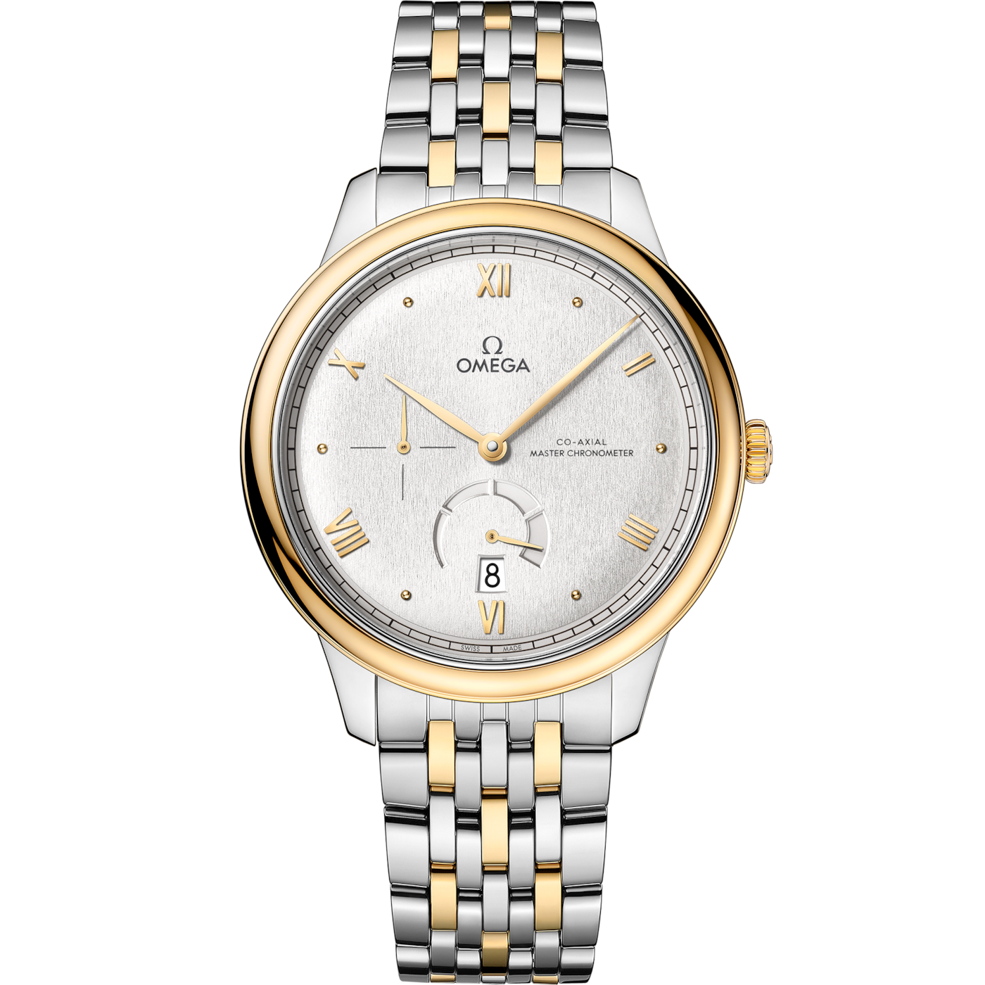 Omega De Ville Power Reserve Master Chronometer Stainless Steel - Yellow Gold / Silver / Bracelet — Ref. 434.20.41.21.02.001