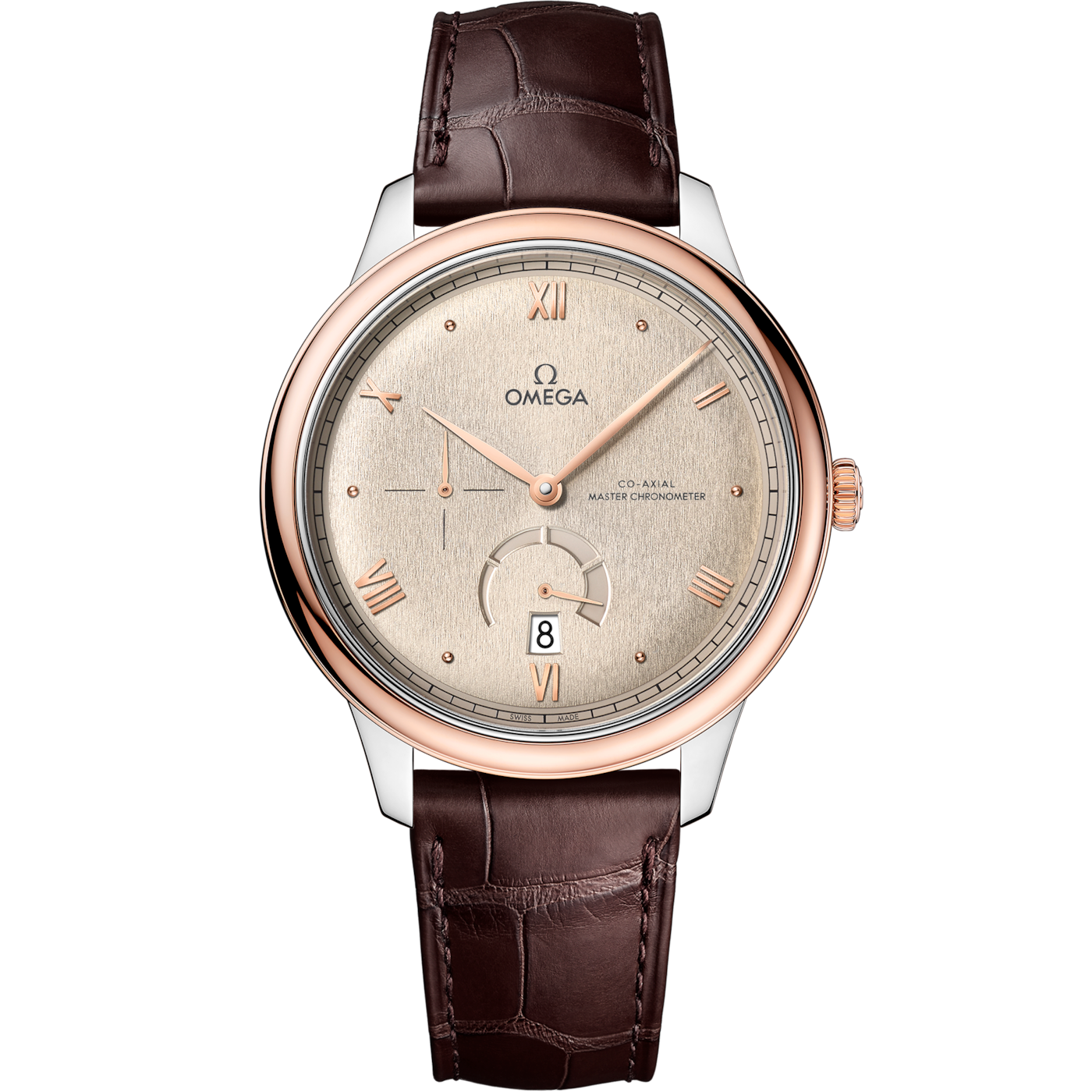 Omega De Ville Power Reserve Master Chronometer Stainless Steel - Sedna Gold / Beige — Ref. 434.23.41.21.09.001