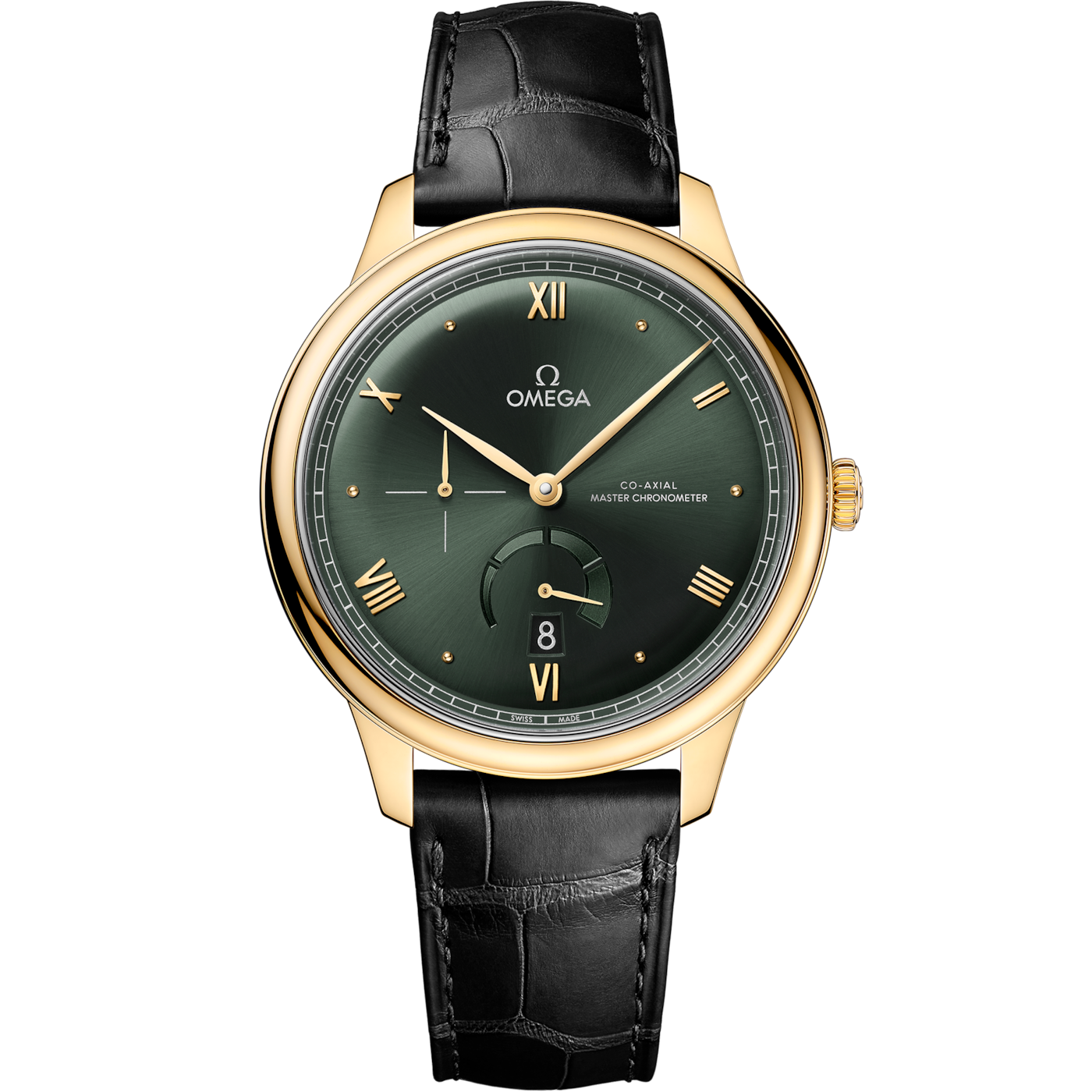 Omega De Ville Power Reserve Master Chronometer Yellow Gold / Green — Ref. 434.53.41.21.10.001