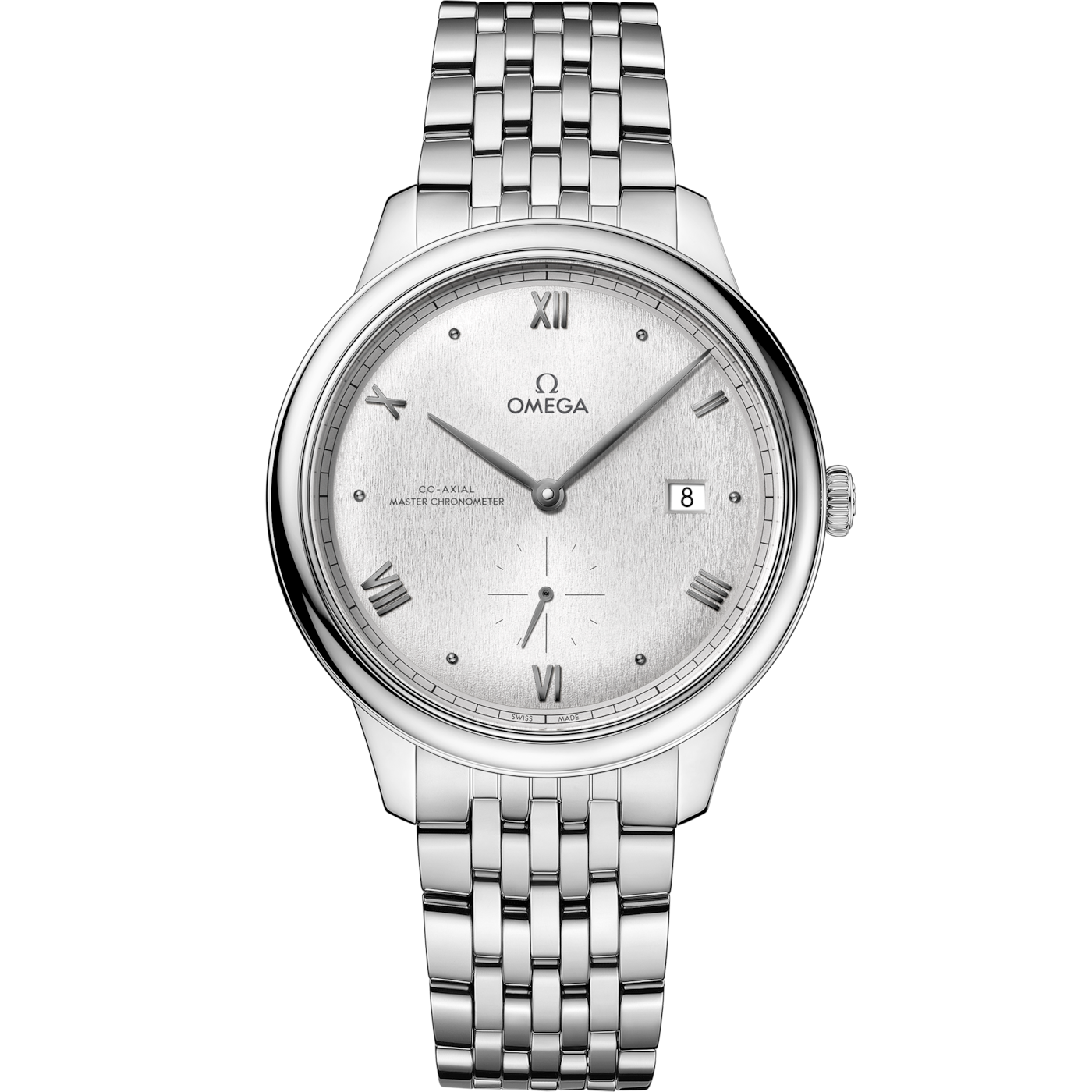 Omega De Ville Small Seconds Master Chronometer Stainless Steel / Silver / Bracelet — Ref. 434.10.41.20.02.001