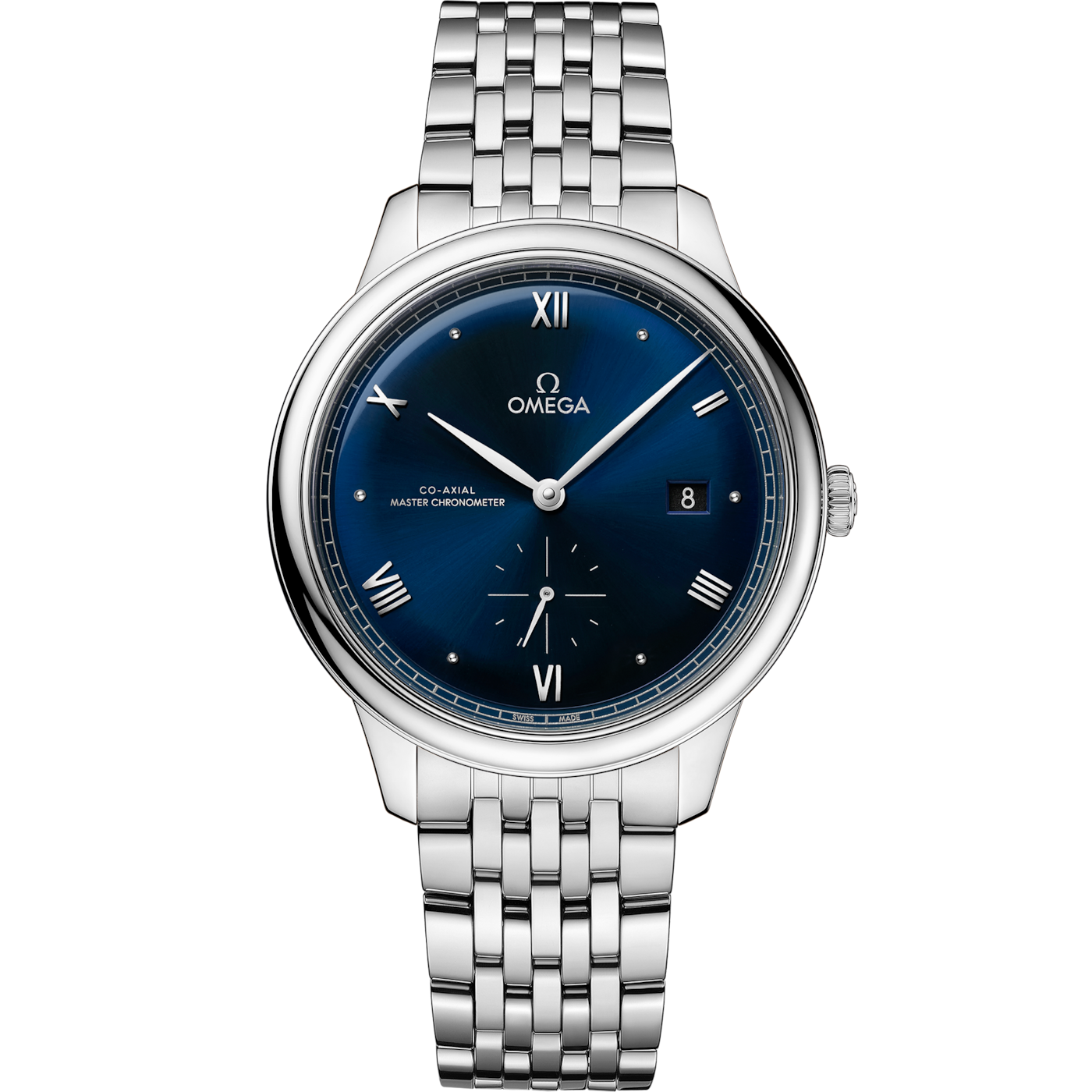 Omega De Ville Small Seconds Master Chronometer Stainless Steel / Blue / Bracelet — Ref. 434.10.41.20.03.001