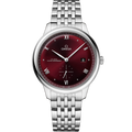 Omega De Ville Small Seconds Master Chronometer Stainless Steel / Burgundy / Bracelet — Ref. 434.10.41.20.11.001