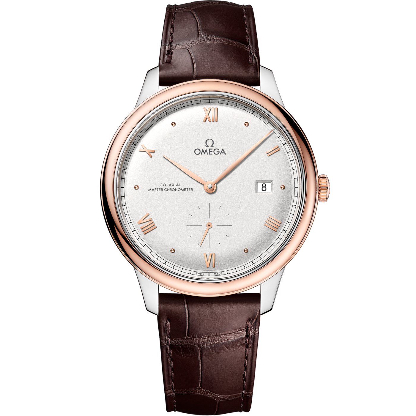 Omega De Ville Small Seconds Master Chronometer Stainless Steel - Sedna Gold / Silver — Ref. 434.23.41.20.02.001