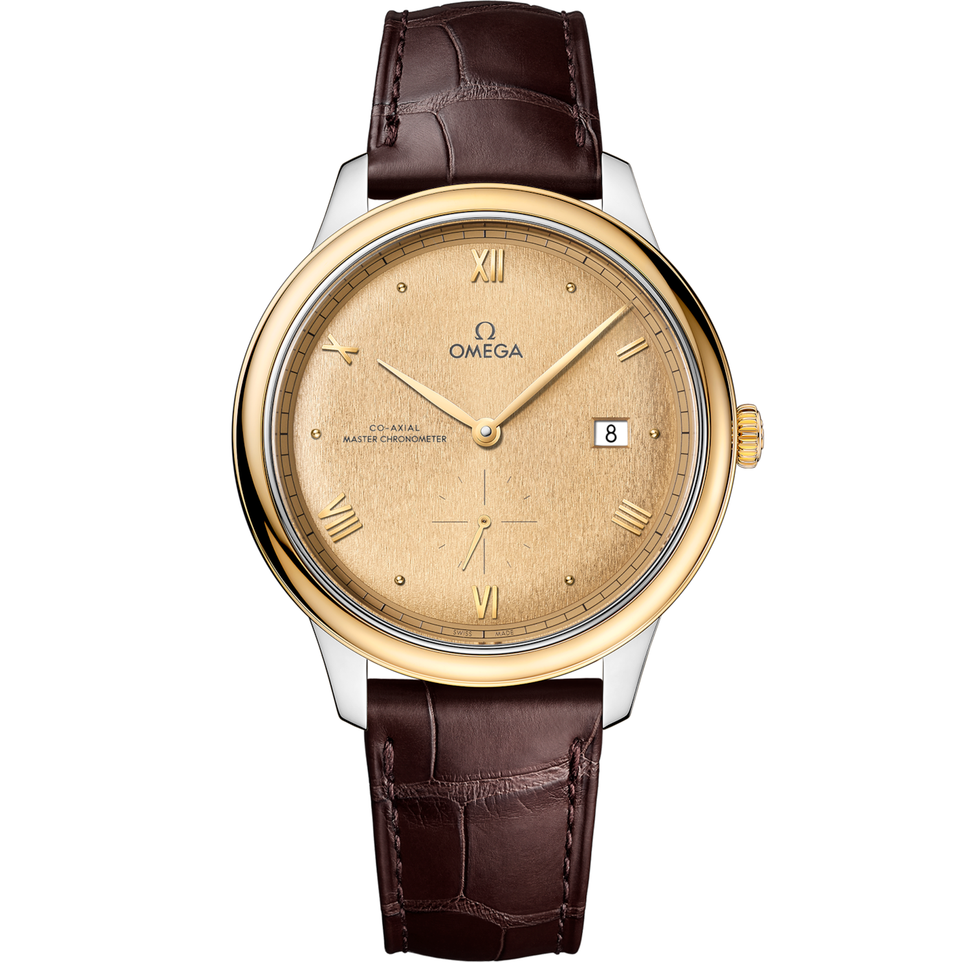 Omega De Ville Small Seconds Master Chronometer Stainless Steel - Yellow Gold / Champagne — Ref. 434.23.41.20.08.001