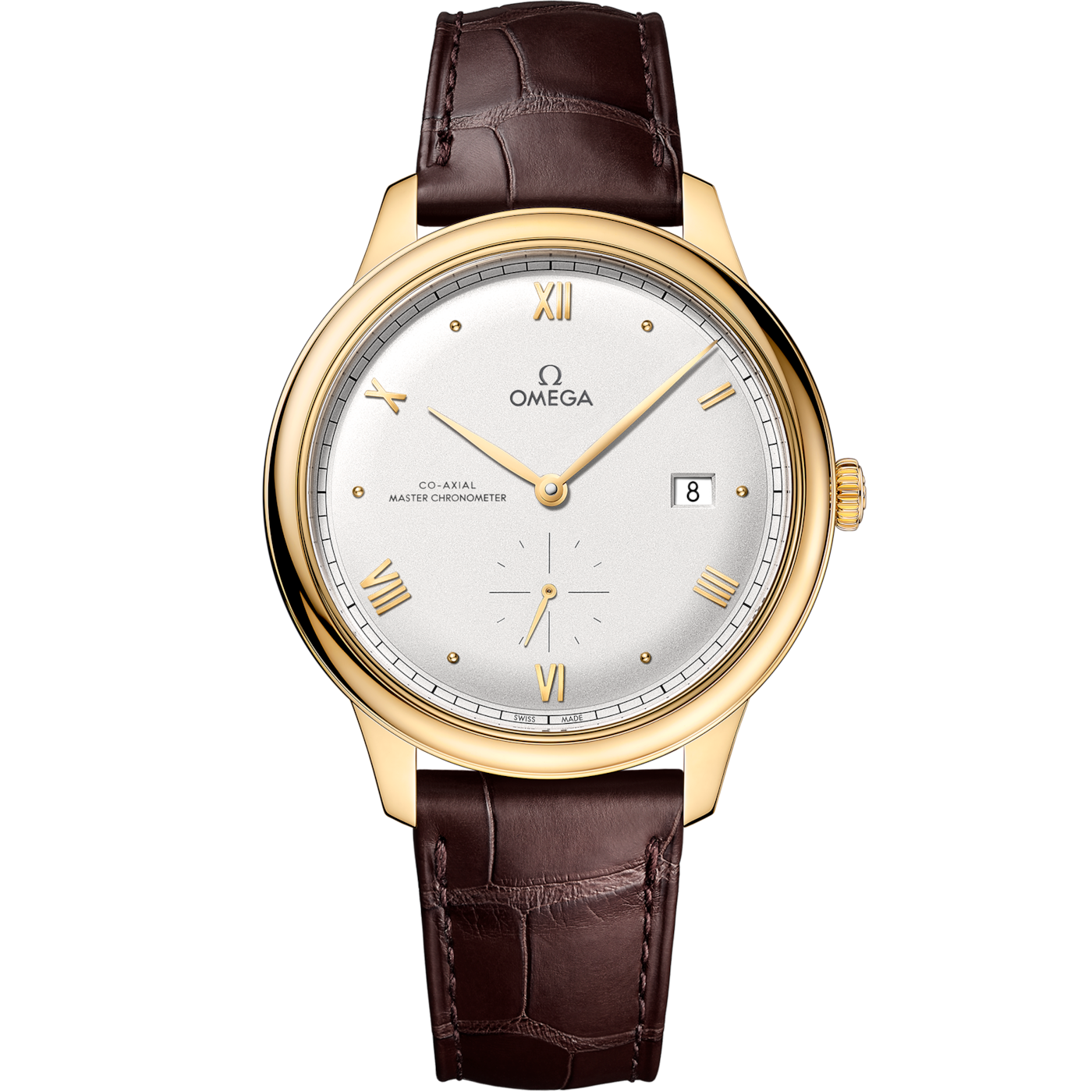 Omega De Ville Small Seconds Master Chronometer Yellow Gold / Silver — Ref. 434.53.41.20.02.001