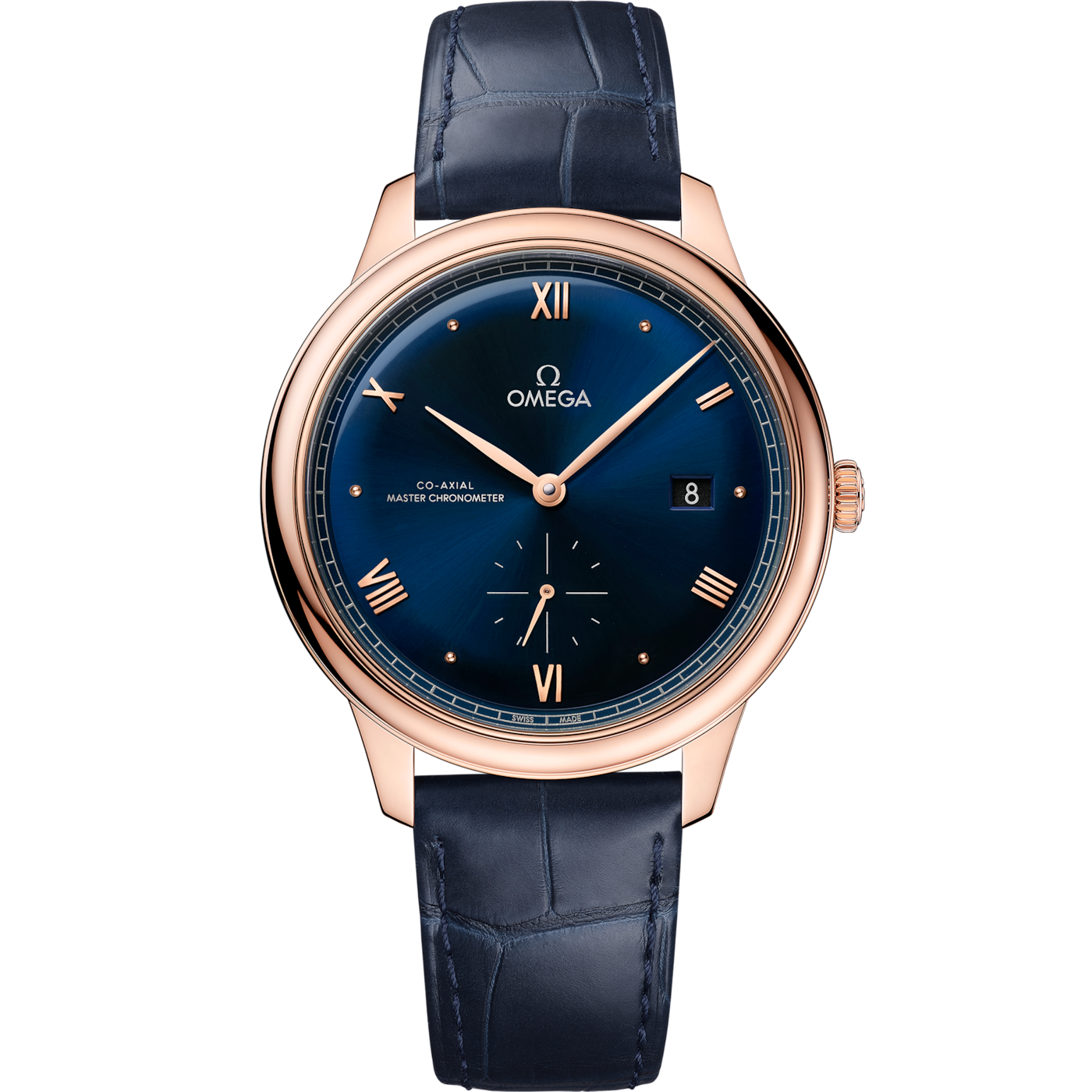 Omega De Ville Small Seconds Master Chronometer Sedna Gold / Blue — Ref. 434.53.41.20.03.001