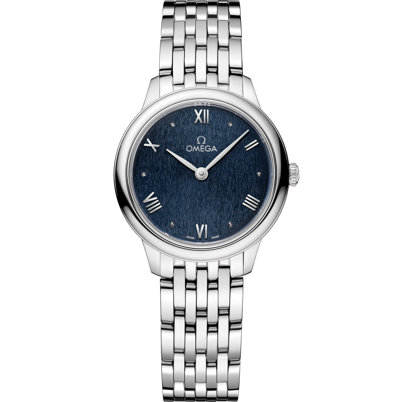 Omega De Ville Quartz 27.5 Stainless Steel / Blue / Bracelet — Ref. 434.10.28.60.03.002