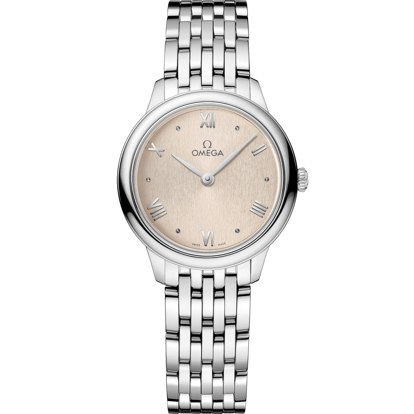 Omega De Ville Quartz 27.5 Stainless Steel / Beige / Bracelet — Ref. 434.10.28.60.09.001