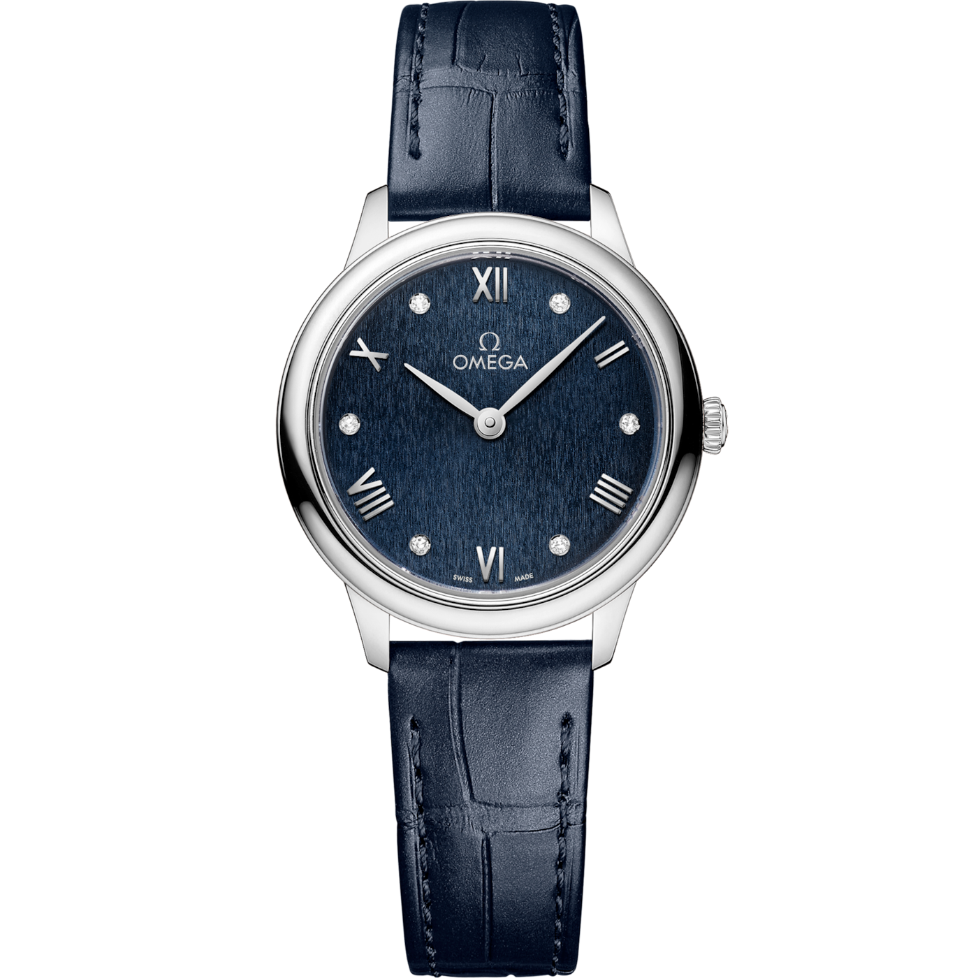 Omega De Ville Quartz 27.5 Stainless Steel / Blue - Diamond — Ref. 434.13.28.60.53.002