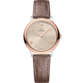 Omega De Ville Quartz 27.5 Stainless Steel - Sedna Gold / Beige - Diamond — Ref. 434.23.28.60.59.001