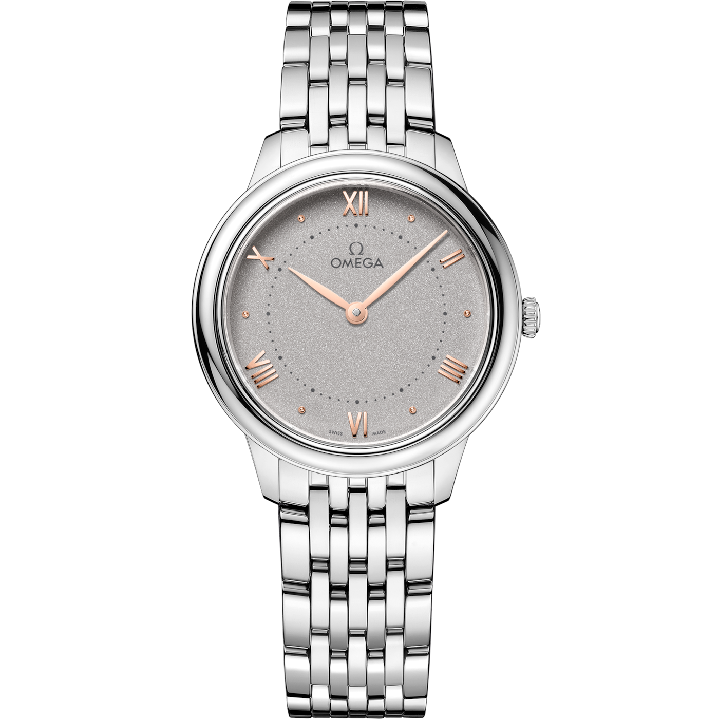Omega De Ville Quartz 30 Stainless Steel / Grey / Bracelet — Ref. 434.10.30.60.06.001